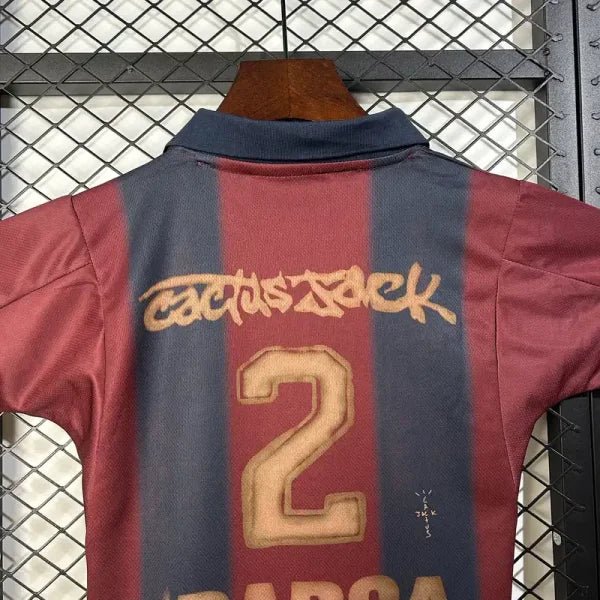 Maillot Skeleton Barcelona x Travis Scott 2024 – Classic Kids Jerseys