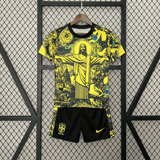 Brazilië Jesus 2024 Geel Jesus Shirt