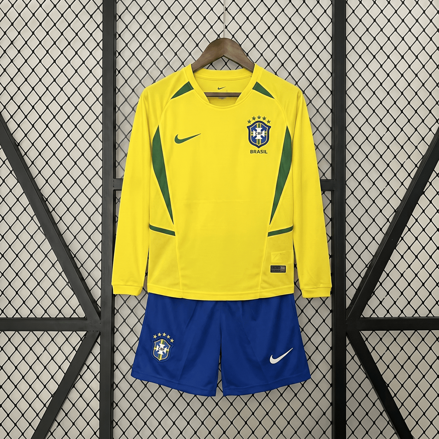 Brazil 2002 L/S Home Jersey