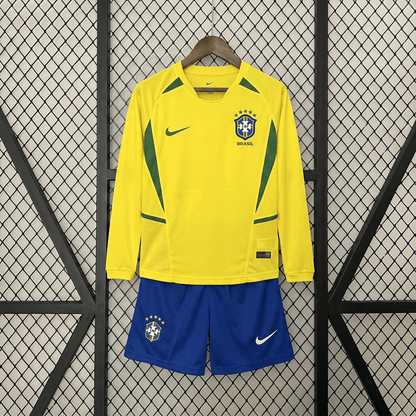 Brazil 2002 L/S Home Jersey